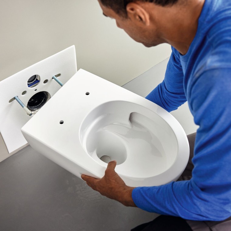 Acanto WC pods ar EFF3 stiprinājumu tehnoloģiju (© Geberit) Acanto WC pods ar EFF3 stiprinājumu tehnoloģiju (© Geberit)
