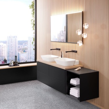 Geberit Option Plus spogulis ar Geberit ONE vannas istabas izlietni un izlietnes skapīti Geberit Option Plus spogulis ar Geberit ONE vannas istabas izlietni un izlietnes skapīti