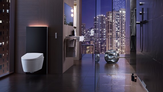 Geberit Monolith Plus ar AquaClean Sela tualetes podu ar bidē funkciju Geberit Monolith Plus ar AquaClean Sela tualetes podu ar bidē funkciju