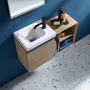 Geberit iCon vannas istabas izlietne ar skapīti viesu vannas istabai Geberit iCon vannas istabas izlietne ar skapīti viesu vannas istabai