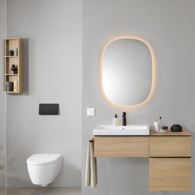 Geberit iCon tualetes galdiņš ar sānu skapi Geberit iCon tualetes galdiņš ar sānu skapi