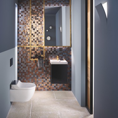 Geberit AquaClean Tuma Comfort bidē tualetes pods ar vāku Geberit Acanto Geberit AquaClean Tuma Comfort bidē tualetes pods ar vāku Geberit Acanto