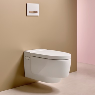 Geberit AquaClean Mera bidē tualetes pods ar vāku Geberit AquaClean Mera bidē tualetes pods ar vāku