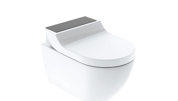 Geberit AquaClean Tuma no melna stikla