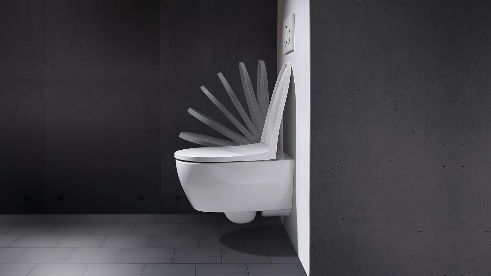 Tualetes poda vāks ar lēnās aizvēršanās mehānismu