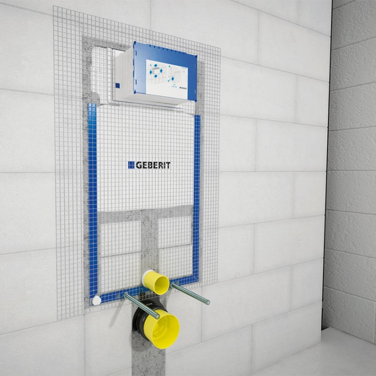 Embedding the Geberit Kombifix concealed toilet cistern