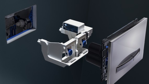 Geberit intervāla sanitārās skalošanas ierīci var viegli uzstādīt jebkurā Geberit Sigma slēptajā tvertnē 12 cm Geberit intervāla sanitārās skalošanas ierīci var viegli uzstādīt jebkurā Geberit Sigma slēptajā tvertnē 12 cm