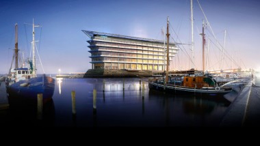Ar skaistu skatu uz Ēresunda jūras vārtiem starp Kopenhāgenu un Malmi — jaunā Ferring Pharmaceuticals mītne. © Foster&Partners Ar skaistu skatu uz Ēresunda jūras vārtiem starp Kopenhāgenu un Malmi — jaunā Ferring Pharmaceuticals mītne. © Foster&Partners