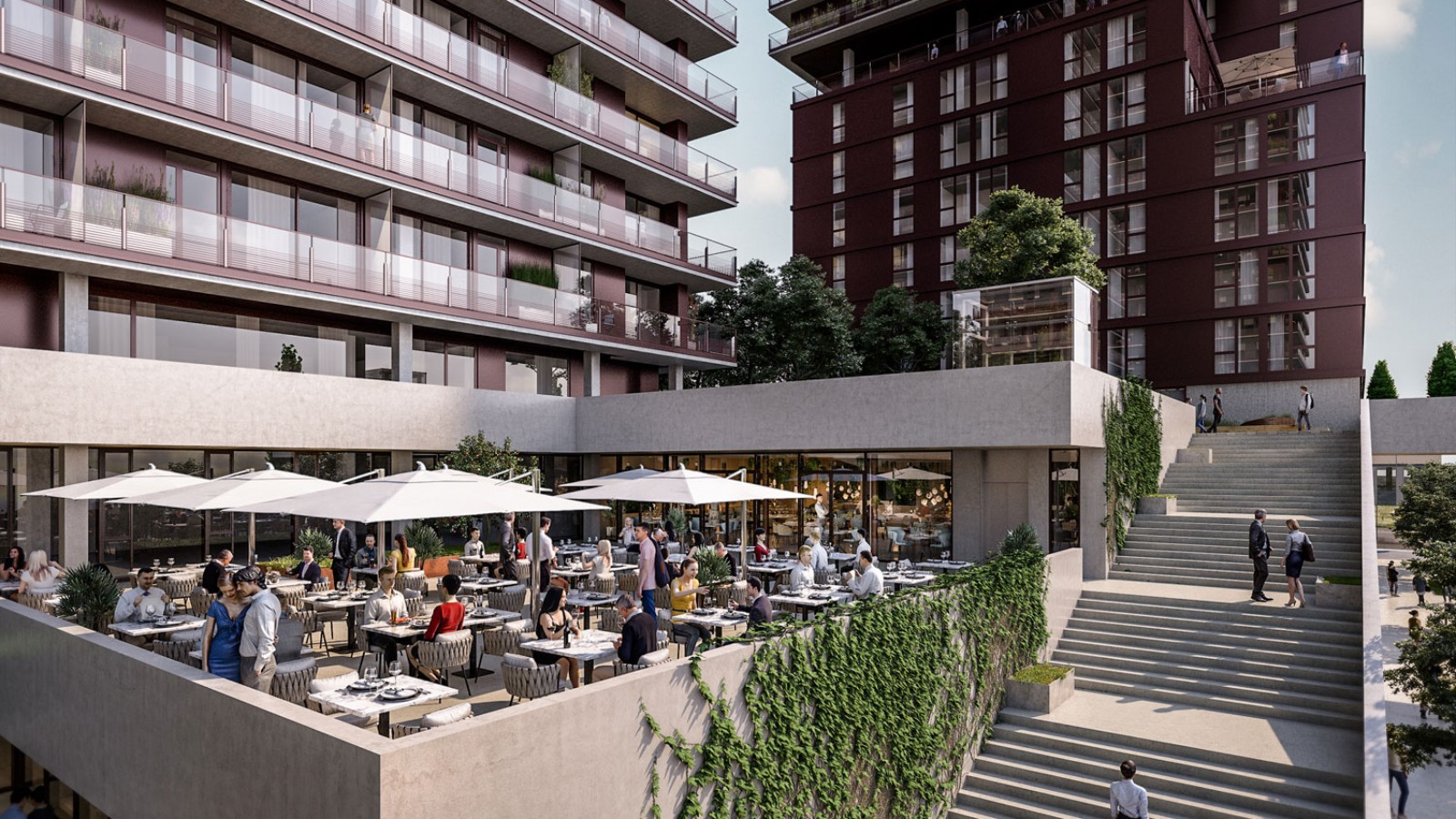 Tajos ir arī pārkārtas jumta terases un restorāni.© Soravia Tajos ir arī pārkārtas jumta terases un restorāni.© Soravia