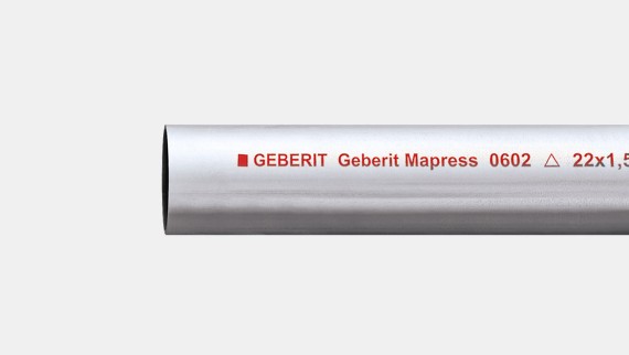 Geberit Mapress cinkotā tērauda sistēmas caurule, cinkota no ārpuses