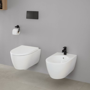 Geberit iCon tualetes poda un bidē kombinācija Geberit iCon tualetes poda un bidē kombinācija