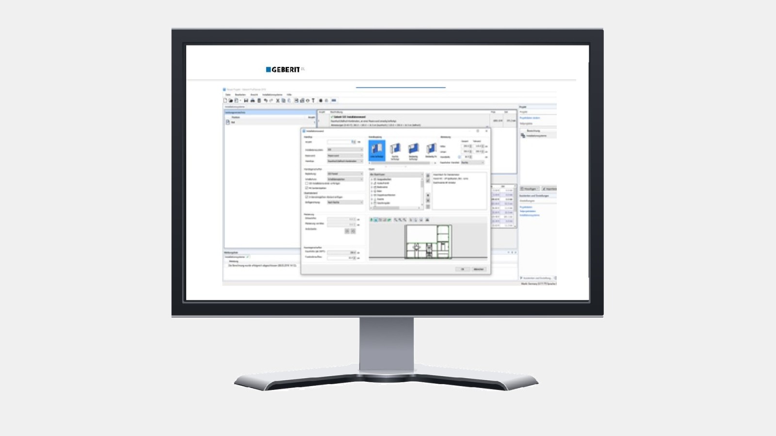 Geberit piedāvā plašu digitālās plānošanas rīku klāstu profesionāļiem, piemēram, Geberit ProPlanner Geberit piedāvā plašu digitālās plānošanas rīku klāstu profesionāļiem, piemēram, Geberit ProPlanner
