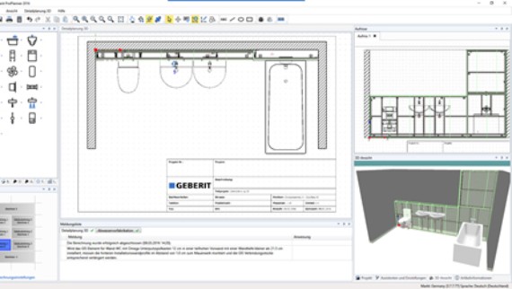 Detalizēta 3D plānošana programmā Geberit ProPlanner