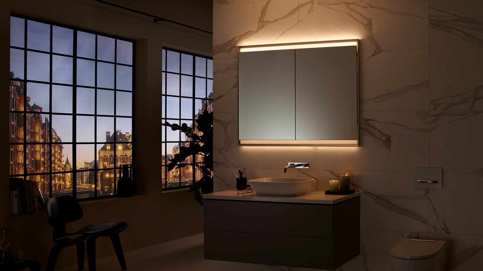 Geberit ONE ComfortLight ‘sveču gaisma’ Geberit ONE ComfortLight ‘sveču gaisma’