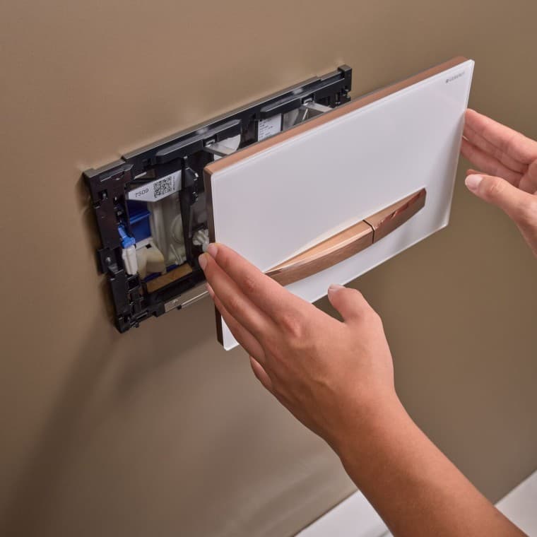 Geberit Sigma50, kvadrātveida, ar grozāmu darbību Geberit Sigma50, kvadrātveida, ar grozāmu darbību