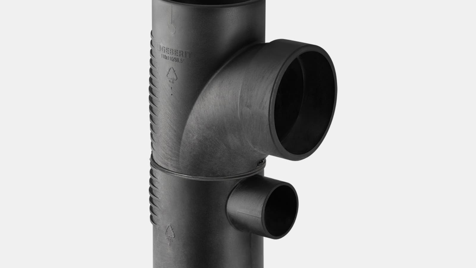 Geberit Silent-db20 88,5 °kombinētais caurules līkums Geberit Silent-db20 88,5 °kombinētais caurules līkums