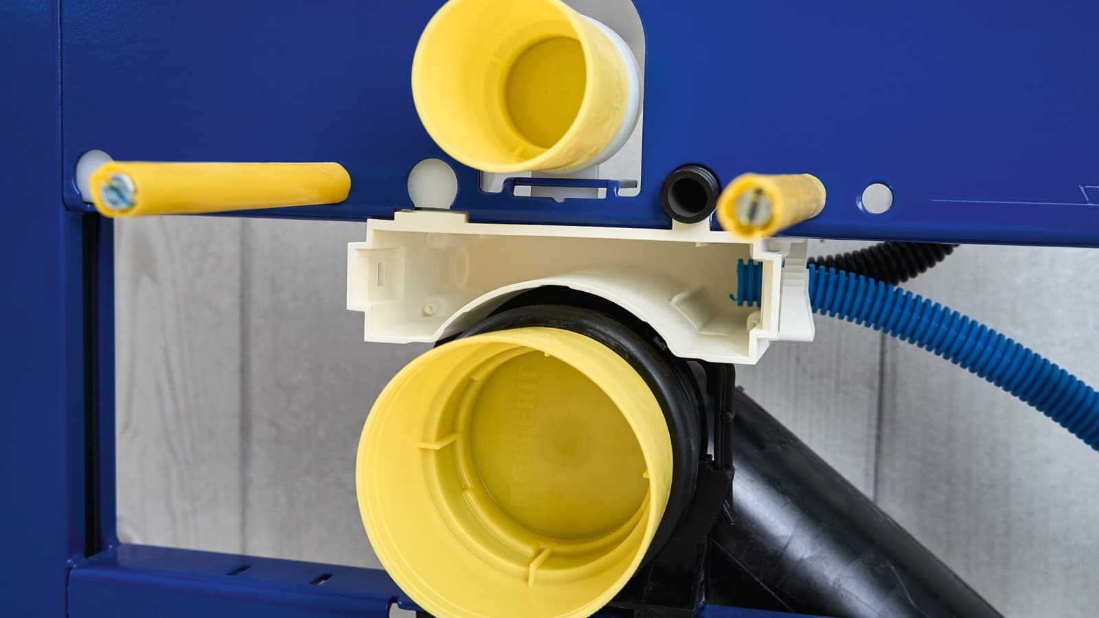 Geberit Duofix uzstādīšanas elements ar ūdens apgādes sistēmas un tīkla pieslēgumu Geberit Duofix uzstādīšanas elements ar ūdens apgādes sistēmas un tīkla pieslēgumu