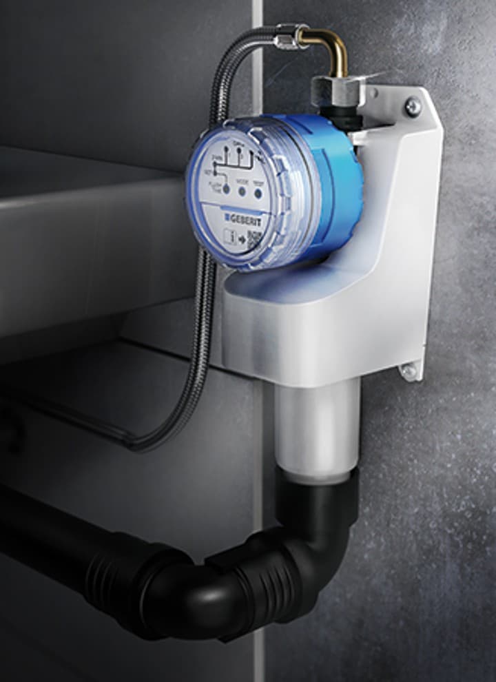 Geberit sanitārā skalošanas ierīce Rapid uzstādīta nepieciešamajā vietā Geberit sanitārā skalošanas ierīce Rapid uzstādīta nepieciešamajā vietā