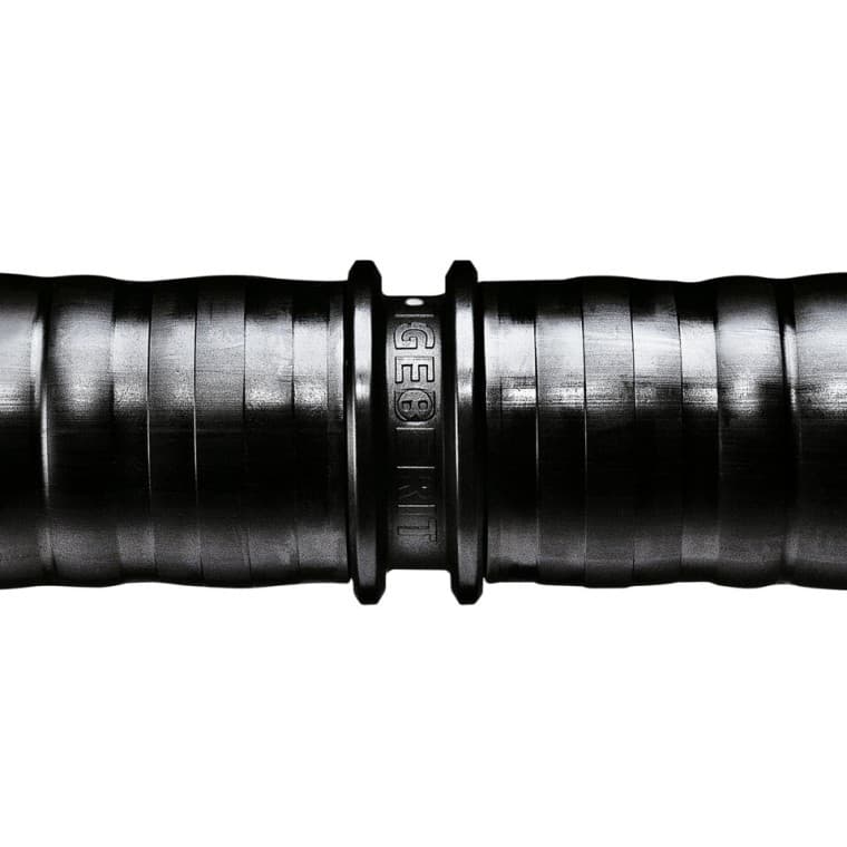 Geberit Mepla sistēmas caurule un stiprinājums, presēts. Neatgriešanās punkts. Geberit Mepla sistēmas caurule un stiprinājums, presēts. Neatgriešanās punkts.